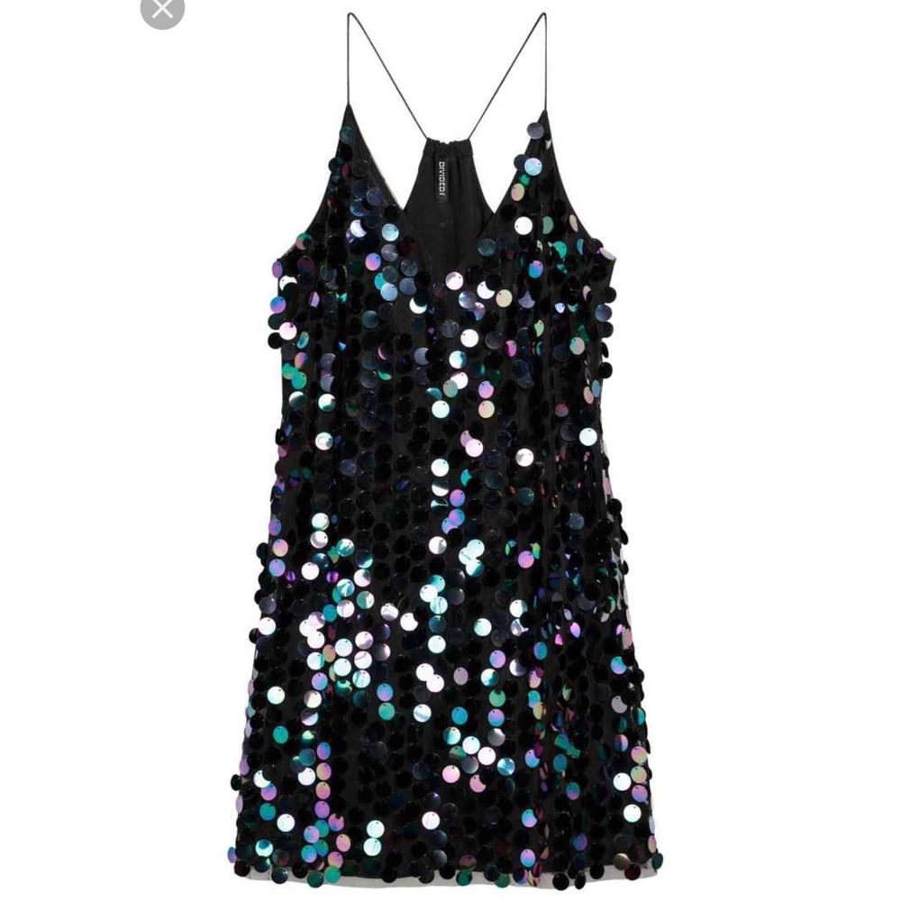 IN SEARCH OF H&M Black / Multi Sequin Dress
